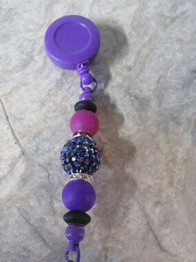 Purple Bedazzle Badge Reel